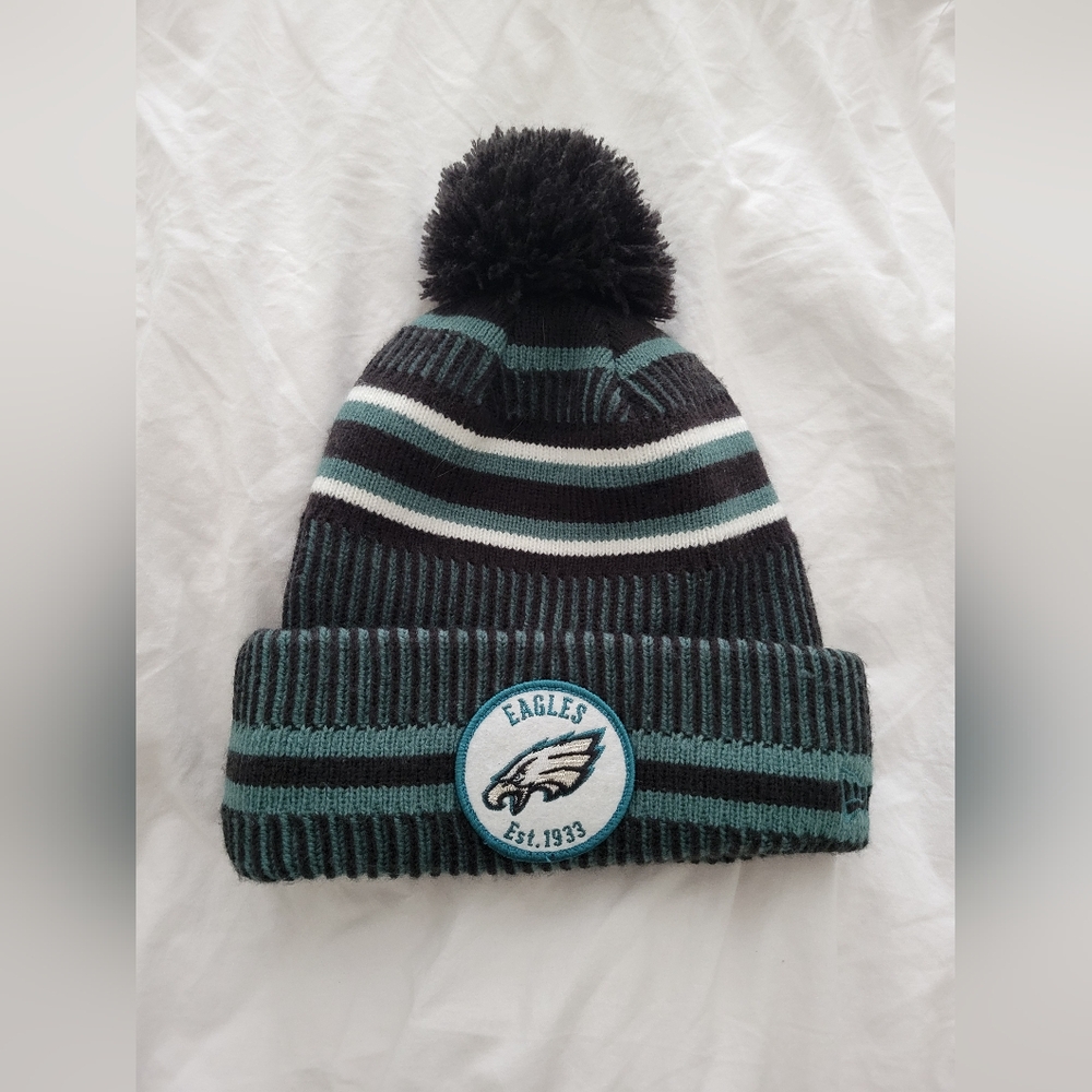 PHILADELPHIA EAGLES NFL NEW ERA BEANIE WINTER STRIPE CAP HAT